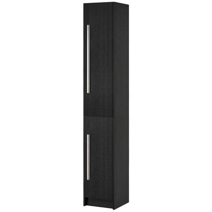 Tall Bathroom Storage Cabinet, Adjustable Shelves, Wood Grain, Black Bathroom Cabinets Black Wood Grain at Gallery Canada