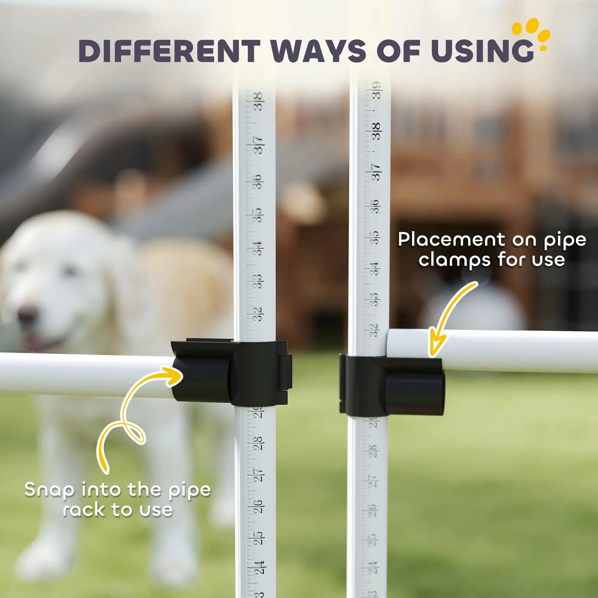 6 Pc Dog Agility Training Kit, Adjustable Jump Bar, White Dog Agility Training Equipment at Gallery Canada