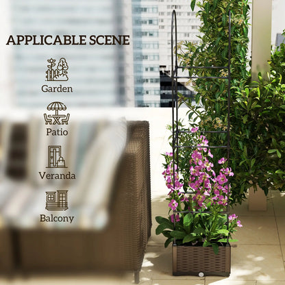 Raised Garden Bed, Tomato Planter Cage, Plastic Box with Trellis, Self-Watering, Drainage Holes Elevated Garden Beds at Gallery Canada