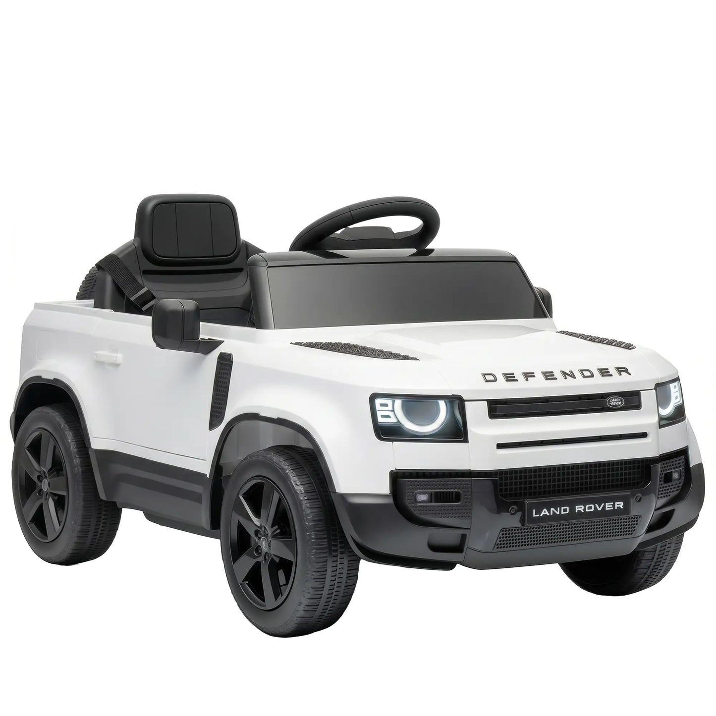 12V Licensed Land Rover Ride-On Car, Remote, White