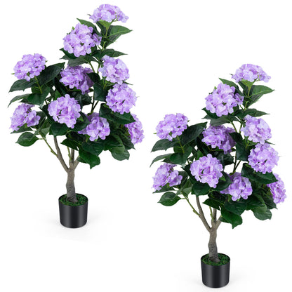 43.5" Artificial Hydrangea Tree 2 Pack, Purple Faux Plants at Gallery Canada