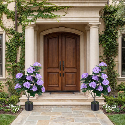 43.5" Artificial Hydrangea Tree 2 Pack, Purple Faux Plants at Gallery Canada