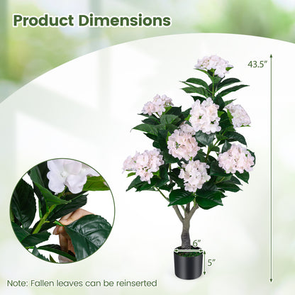 Artificial Hydrangea Tree 2 Pack, Pink, 43.5" Faux Plants at Gallery Canada