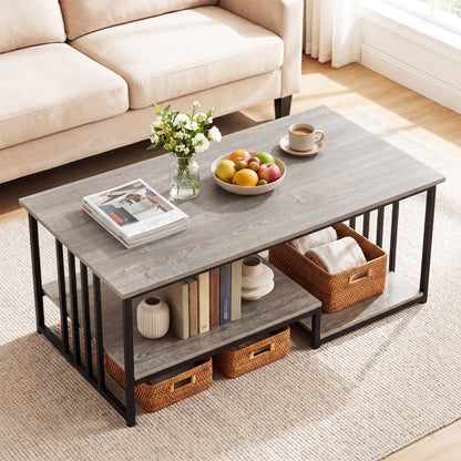Coffee Table, 2-Tier With Open Storage Shelf, Oak Coffee Tables at Gallery Canada