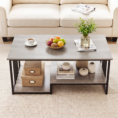 Coffee Table, 2-Tier With Open Storage Shelf, Oak Coffee Tables at Gallery Canada