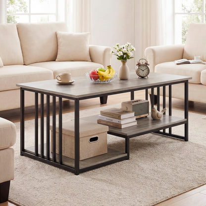 Coffee Table, 2-Tier With Open Storage Shelf, Oak Coffee Tables at Gallery Canada