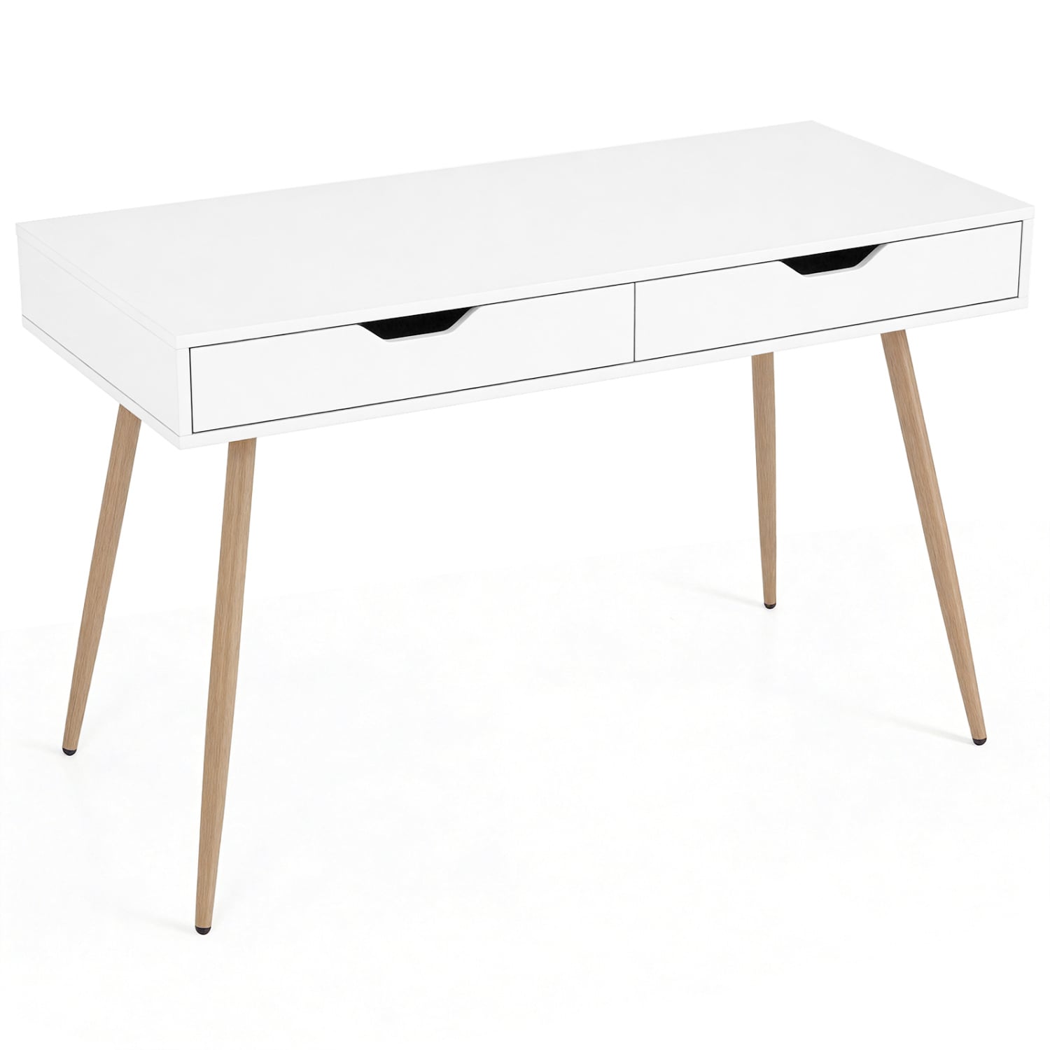 43.5 Inch Computer Desk With 2 Drawers, White Computer Desks at Gallery Canada