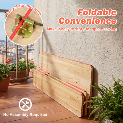 43.5 Inch Folding Kids Picnic Table, Bench Set, Wooden Toddler Table, Red Kids Table & Chair Sets at Gallery Canada