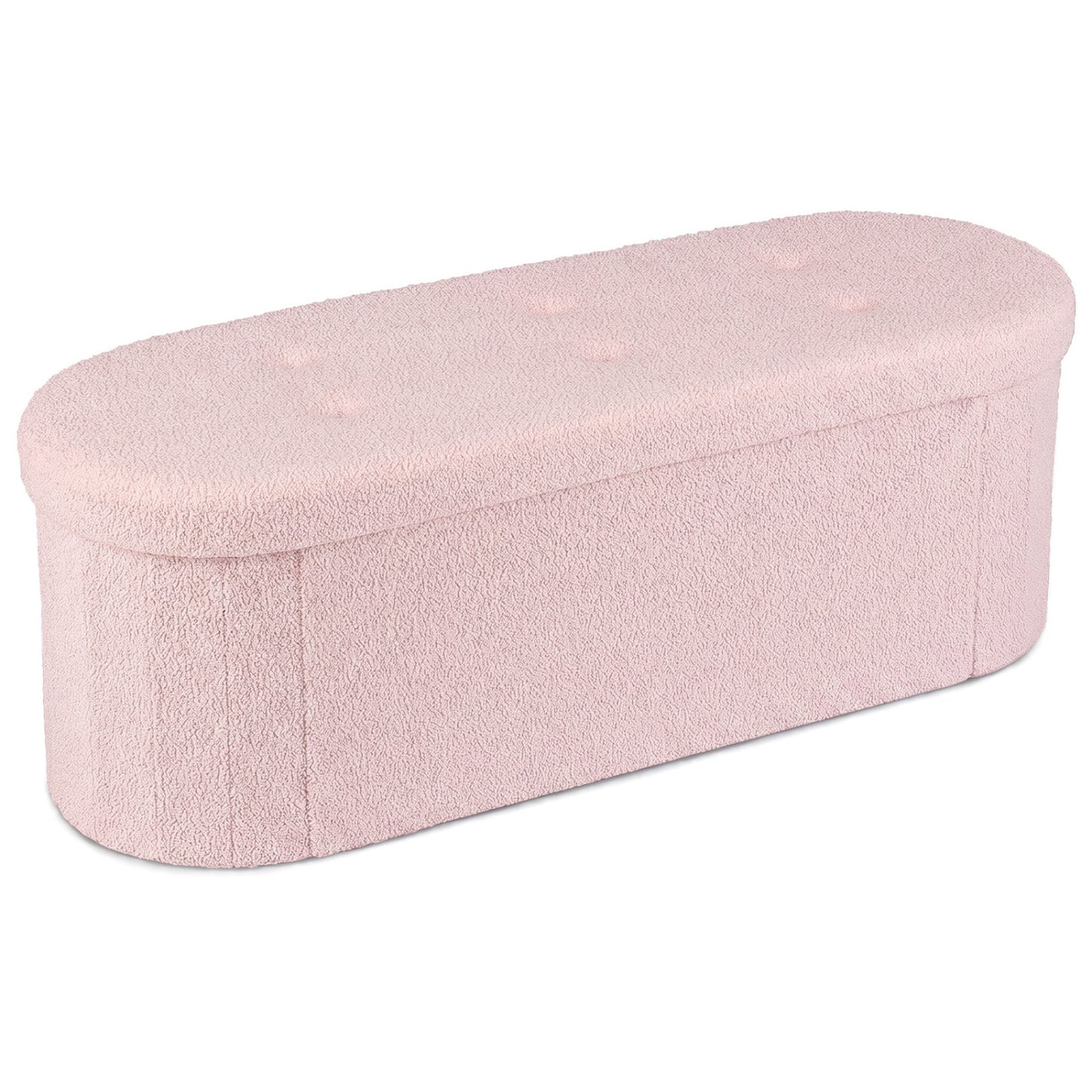 Banco de rangement pliable Teddy avec séparateurs, 43", rose