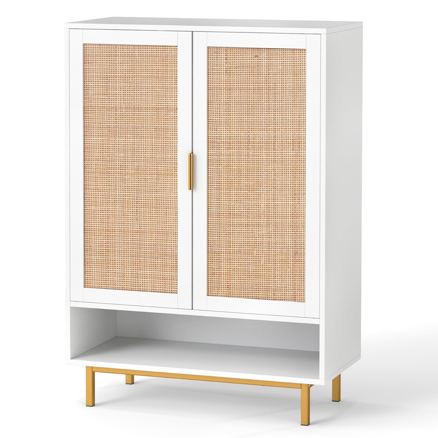 43 Inch 6-Tier Tall Shoe Cabinet with Double Doors, White Shoe Racks & Storage Benches White at Gallery Canada