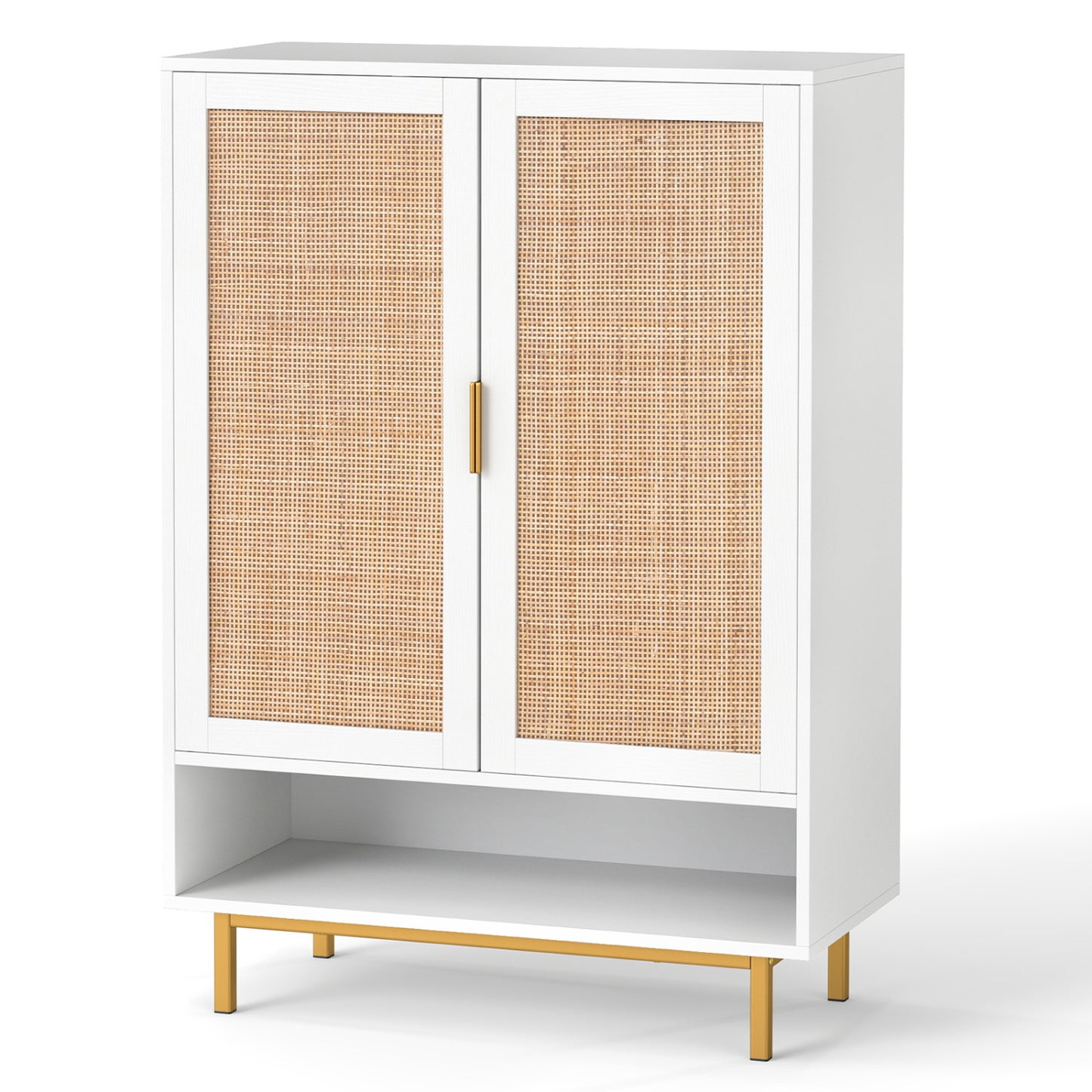 43 Inch 6-Tier Tall Shoe Cabinet with Double Doors, White Shoe Racks & Storage Benches White at Gallery Canada