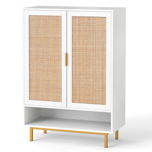 43 Inch 6-Tier Tall Shoe Cabinet with Double Doors, White Shoe Racks & Storage Benches White at Gallery Canada