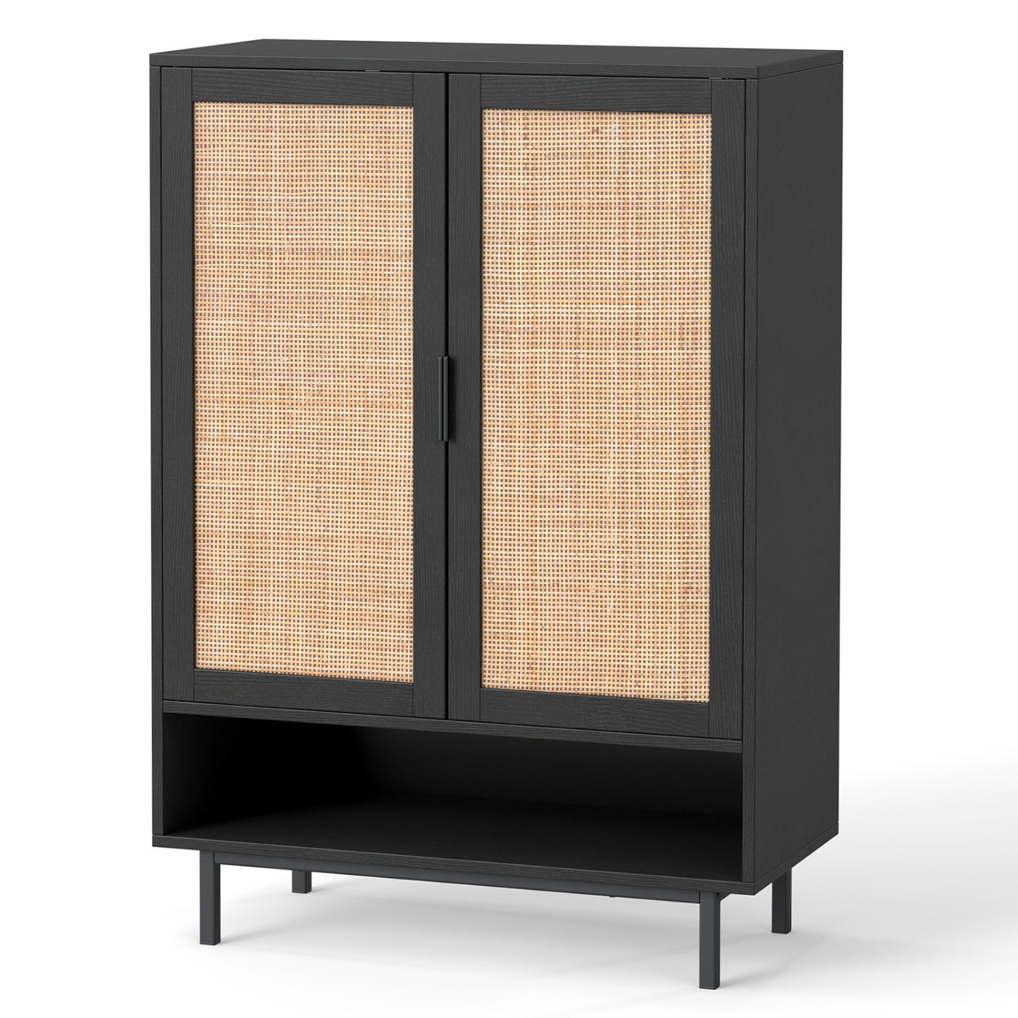43 Inch 6-Tier Tall Shoe Cabinet, Black