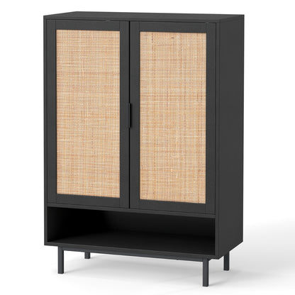 43 Inch 6-Tier Tall Shoe Cabinet, Black