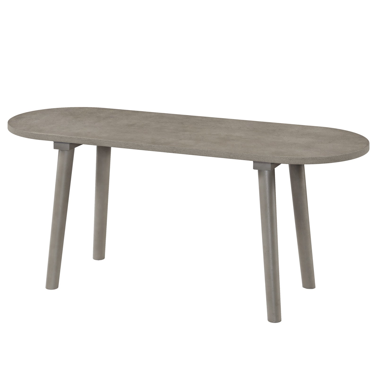 43 Inch Solid Wood Farmhouse Dining Bench Rustic Wooden Entryway Bench with Rubber Wood Legs, Gray Dining Chairs at Gallery Canada