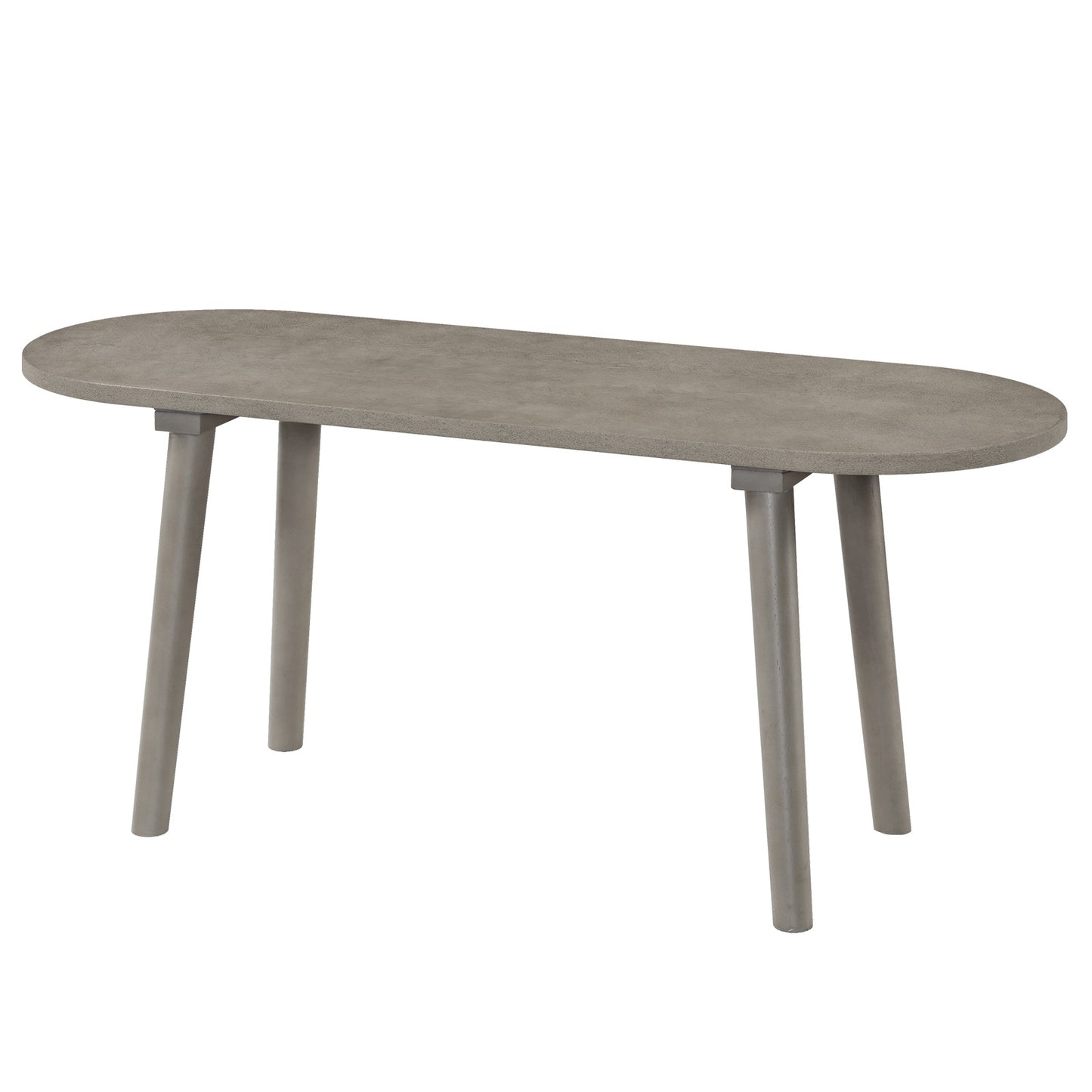 43 Inch Solid Wood Farmhouse Dining Bench Rustic Wooden Entryway Bench with Rubber Wood Legs, Gray Dining Chairs at Gallery Canada