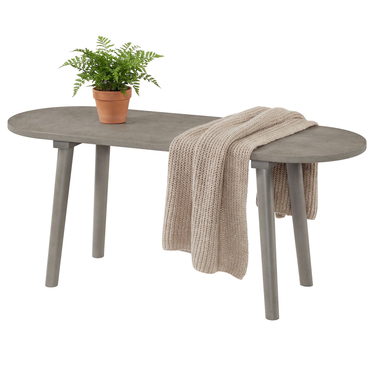 43 Inch Solid Wood Farmhouse Dining Bench Rustic Wooden Entryway Bench with Rubber Wood Legs, Gray Dining Chairs at Gallery Canada