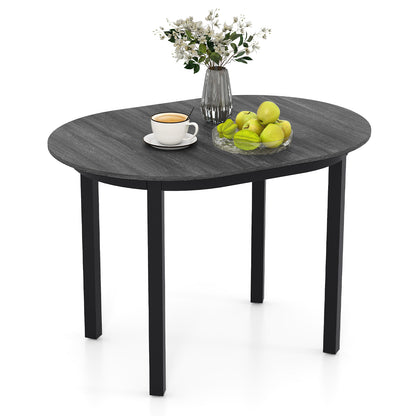 43 Inch Wooden Dining Table with Rubber Wood Legs for 2-4 People, Black Dining Tables Black at Gallery Canada