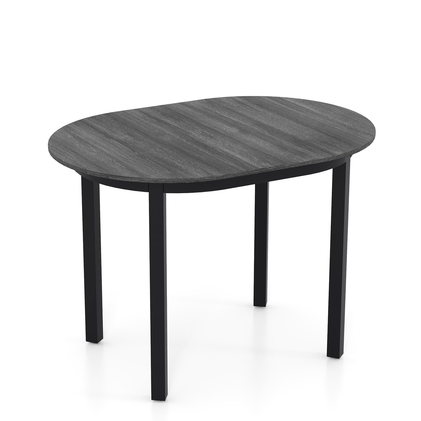 43 Inch Wooden Dining Table with Rubber Wood Legs for 2-4 People, Black Dining Tables at Gallery Canada