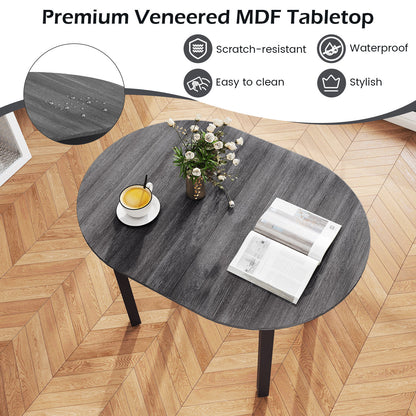 43 Inch Wooden Dining Table with Rubber Wood Legs for 2-4 People, Black Dining Tables at Gallery Canada