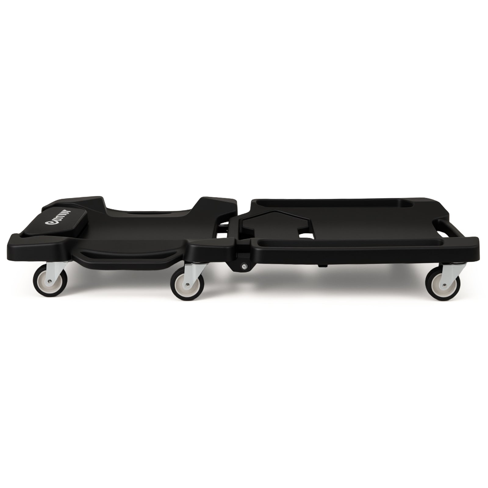 43 Inches Foldable Mechanic Creeper with Padded Headrest and Tool Trays-BK, Black Garages at Gallery Canada