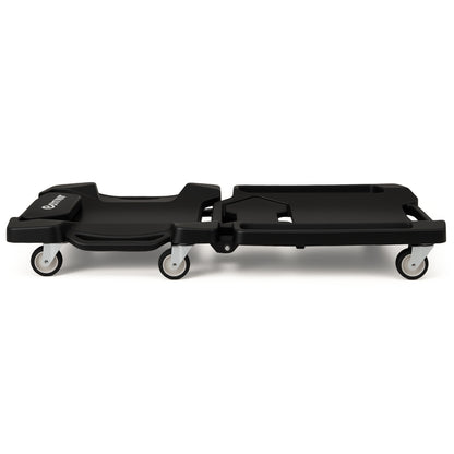 43 Inches Foldable Mechanic Creeper with Padded Headrest and Tool Trays-BK, Black Garages at Gallery Canada