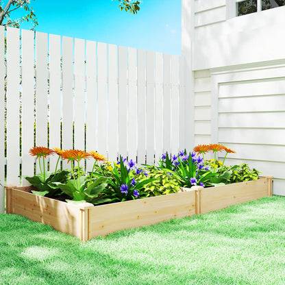 Wooden Raised Garden Bed, Planter Box With Divider, Open Bottom, DIY Painting Raised Garden Beds at Gallery Canada