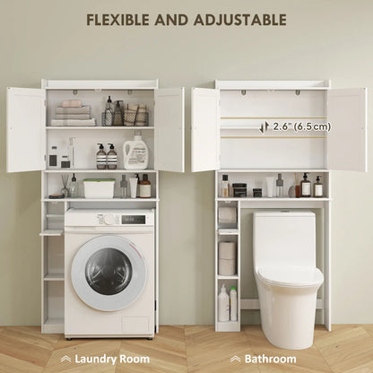 Over Toilet Storage Cabinet, 2 Doors, Toilet Paper Holder, White Bathroom Cabinets at Gallery Canada