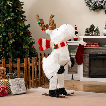 44" Animated Christmas Reindeer, Pre-Lit Skiing Deer Decoration Christmas at Gallery Canada