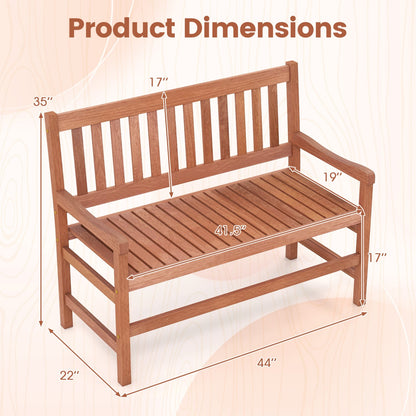 44 Inch 2-Seat Outdoor Loveseat Bench Outdoor Benches at Gallery Canada