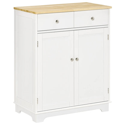 Sideboard Buffet Cabinet, 27" Kitchen Storage, Adjustable Shelf, White Storage Cabinets Natural, White at Gallery Canada