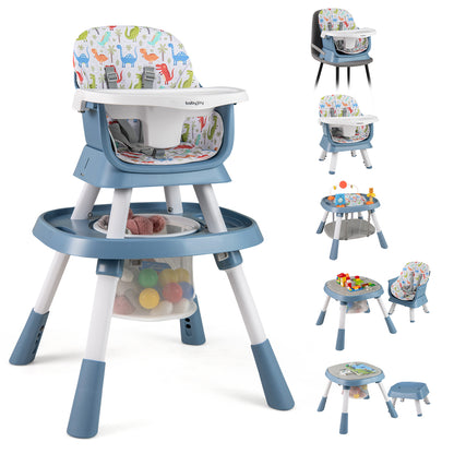 16-in-1 Baby High Chair with Activity Center and Booster Seat for Babies and Toddlers-Celadon, Green High Chairs at Gallery Canada