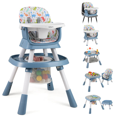 16-in-1 Baby High Chair, Activity Center, Booster Seat, Celadon Green
