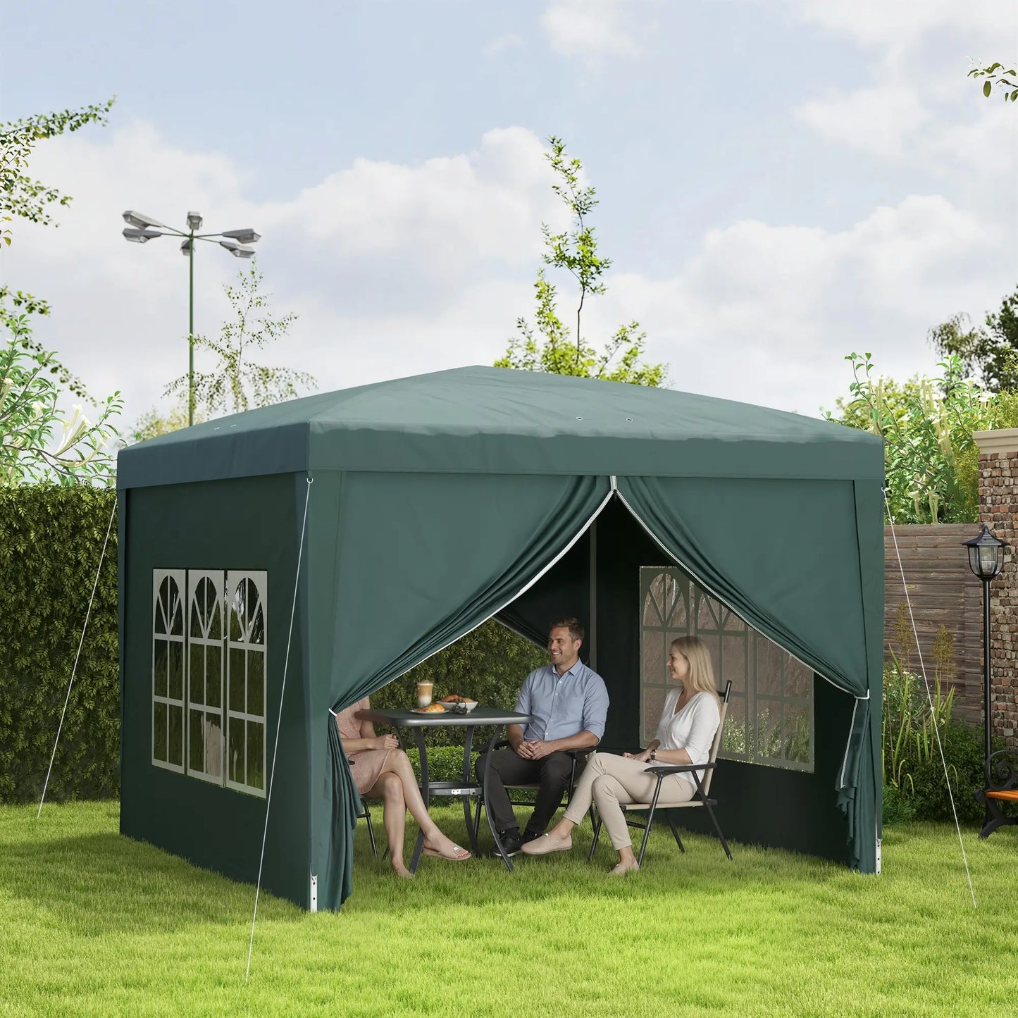 10'x10' Outdoor Pop Up Party Tent Wedding Gazebo, Dark Green Pop Up Canopies at Gallery Canada
