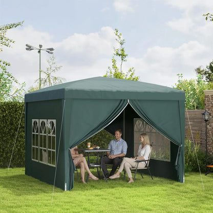 10'x10' Outdoor Pop Up Party Tent Wedding Gazebo, Dark Green Pop Up Canopies at Gallery Canada