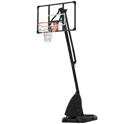 Portable Basketball Hoop and Stand with Backboard, 115.4"-137.8" Height Adjustable Basketball Red and Black at Gallery Canada