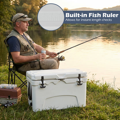 45 Quart Portable Hard Cooler Insulated Ice Chest Keeps Cool for up to 6 Days, White Coolers at Gallery Canada