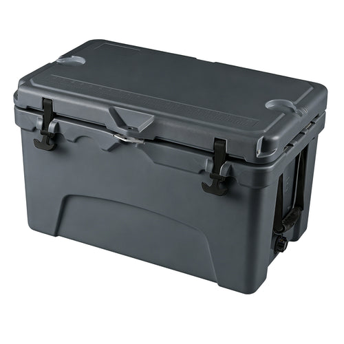 45 Quart Portable Hard Cooler, Insulated Ice Chest, Gray