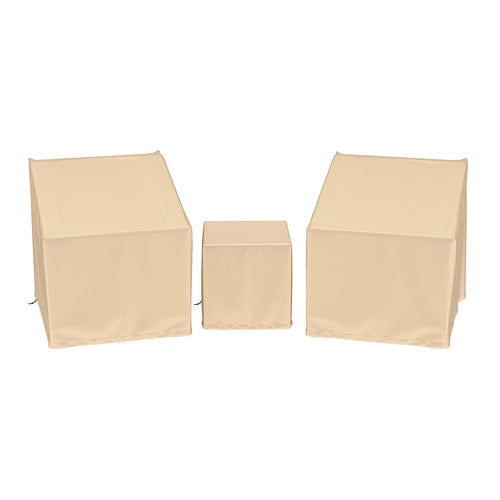 Waterproof Outdoor Patio Furniture Covers, 3-Piece Bistro Set, Beige