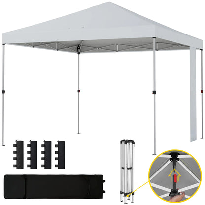 9.6 x 9.6 ft Pop Up Canopy Tent, UPF 50+, Sandbags, Wheeled Bag