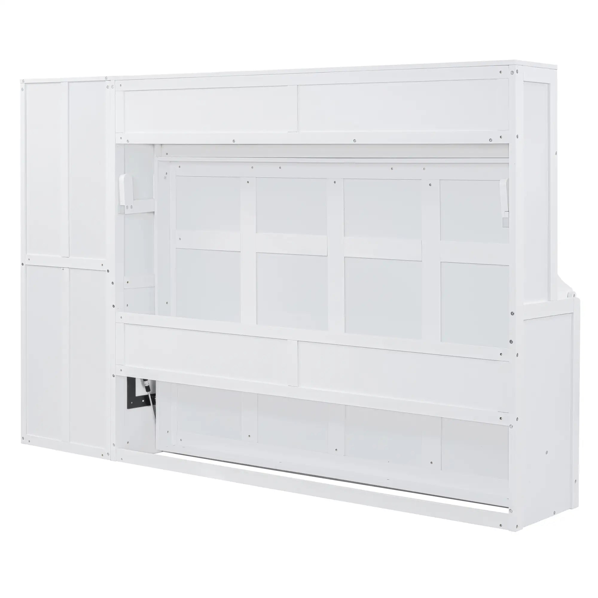Murphy Bed with Closet, Drawers, 107.5