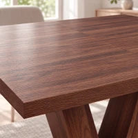 Modern Kitchen Dining Table For 4 People, Walnut