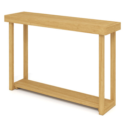 46 Inch Solid Wood Console Table 2-Tier Narrow Farmhouse Sofa Table Console Tables Options at Gallery Canada
