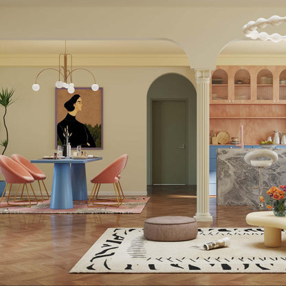 4-Piece Kitchen & Dining Bundle: Modern Velvet Accent Chair (Set of 2) + Height Adjustable Bar Stools (Set of 2) Kitchen & Dining at Gallery Canada