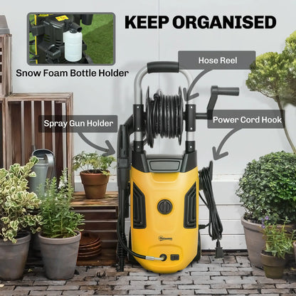 Electric Pressure Washer, 2176 PSI High Pressure Washer with 20 ft Outlet Hose, Adjustable Nozzle, 1.9GPM Power Washer Garden Accessories at Gallery Canada