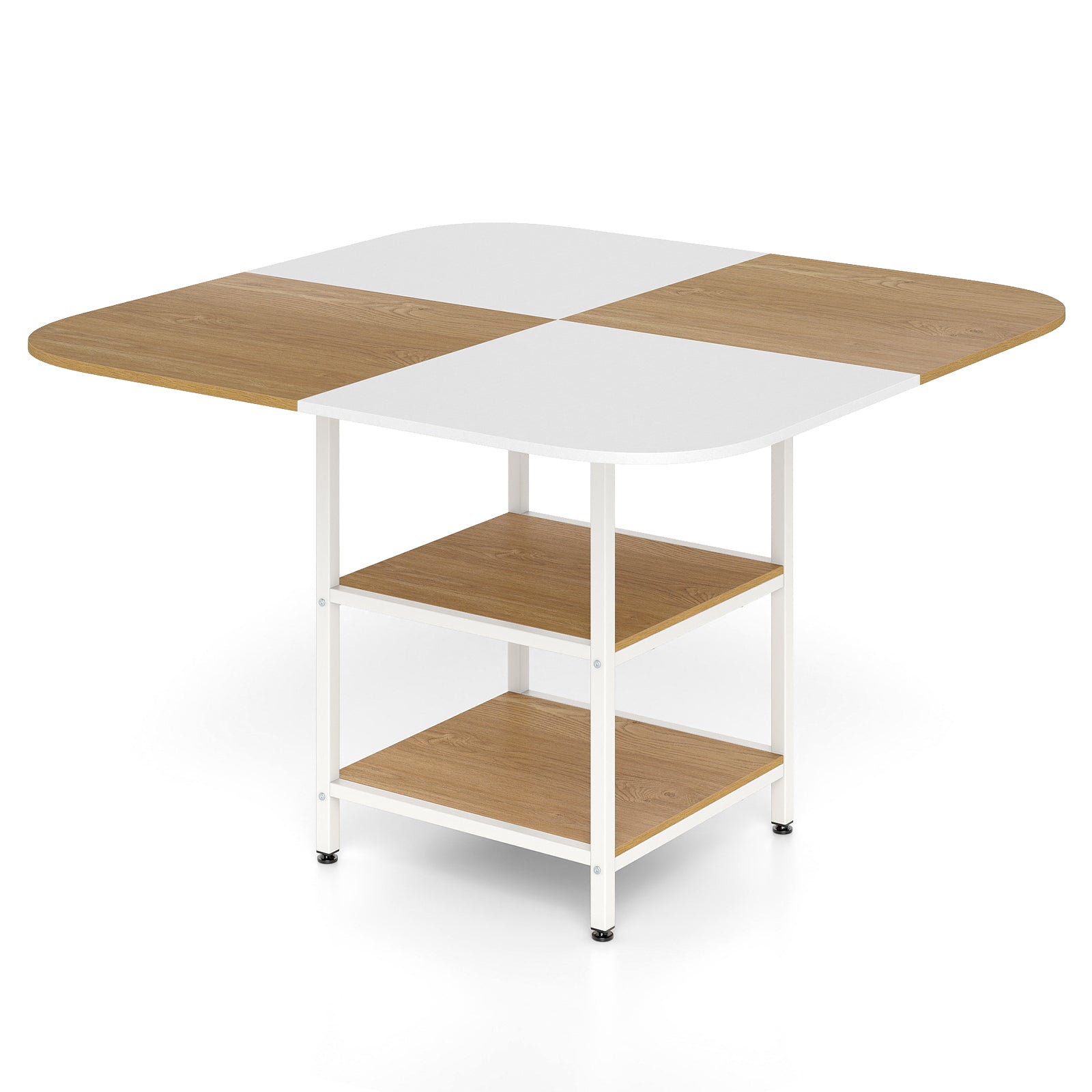 47.5 inch Modern Dining Table Square Kitchen Table with Mix-colored Tabletop, Natural Dining Tables at Gallery Canada