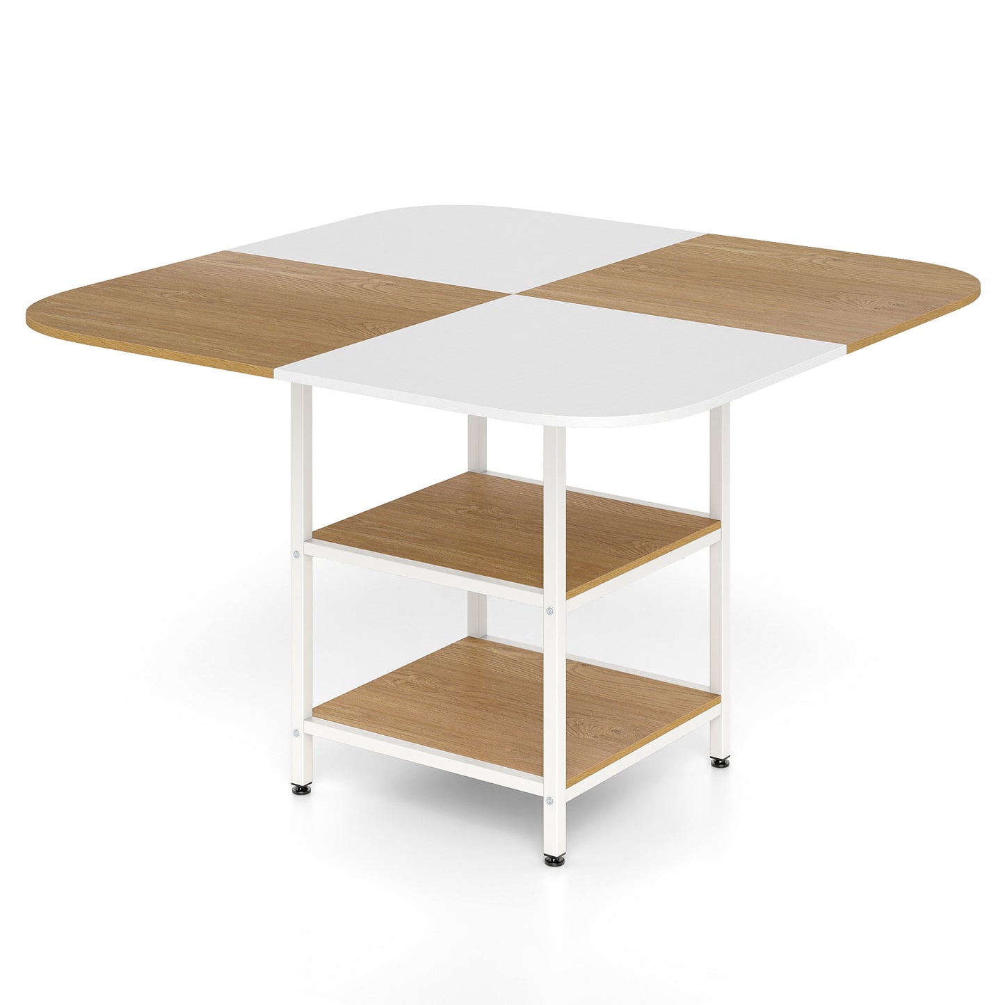 47.5 inch Modern Dining Table Square Kitchen Table with Mix-colored Tabletop, Natural Dining Tables at Gallery Canada