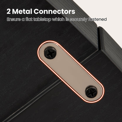 47 Inch Dining Table for 4-6 People Round Kitchen Table with Cross Base, Black Dining Tables at Gallery Canada