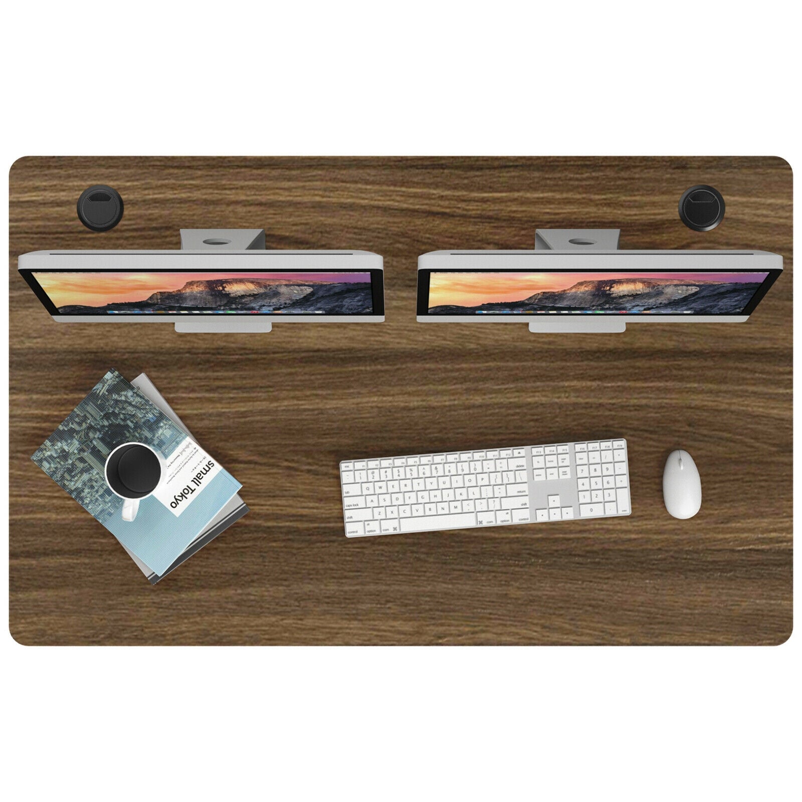 47 Inch x 30 Inch Universal Tabletop for Standard and Standing Desk Frame-M, Walnut Office Desks at Gallery Canada