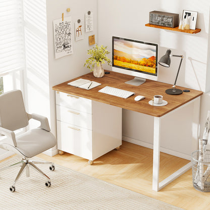 47 Inch x 30 Inch Universal Tabletop, Walnut, Standard And Standing Desk Office Desks at Gallery Canada